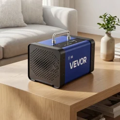 VEVOR Ozone Generator, 60000mg/h Commercial Ozone Machine, with 15s Delayed Start & Dual-Hose Water Mode & LCD Touchscreen, Industrial Deodorizer for Car, Smoke, Home Odors, Up to 4800 sq.ft