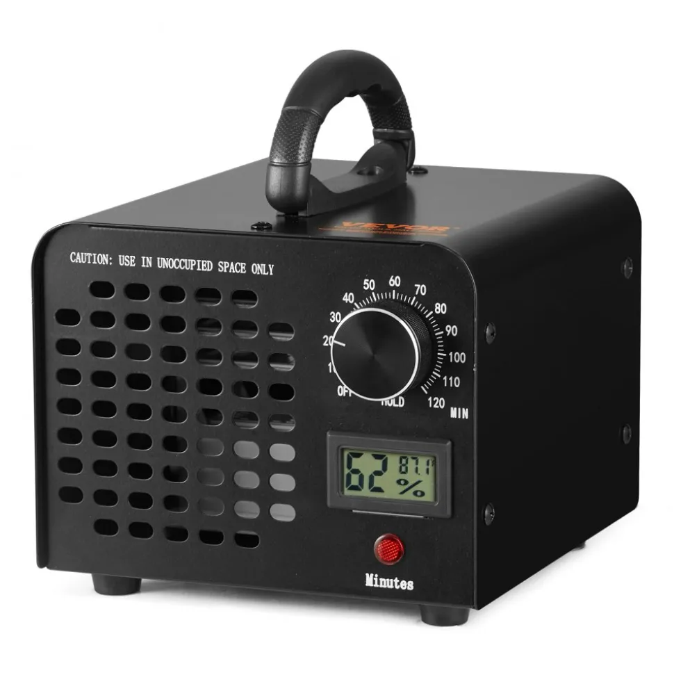 VEVOR Ozone Generator, 24000mg/h Ozone Machine Odor Remover, High Capacity Commercial/Industrial Ozone Generator Machine, Home Air Ionizers Deodorizer with 0-120 min Time Setting for Rooms, Cars, Pets