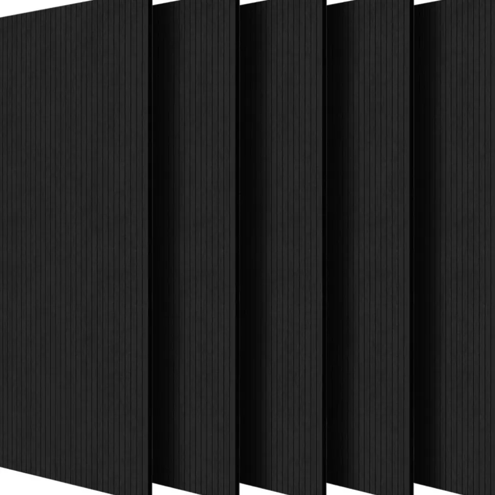 VEVOR 5 Pack Acoustic Panels with Self Adhesive, 47.2 x 23.6 x 0.4 inch Sound Proof Foam Panels, Polyester Fiber Soundproof Wall Panels High Density, for Home, Studio, Office, Theater, Black