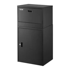 VEVOR Package Delivery Boxes for Outside, 38.6 in Mailbox for Parcel with Lock, Galvanized Steel Package Drop Box with Anti-Theft Design, Weather-Resistant Package Mailbox for Home and Office, Black