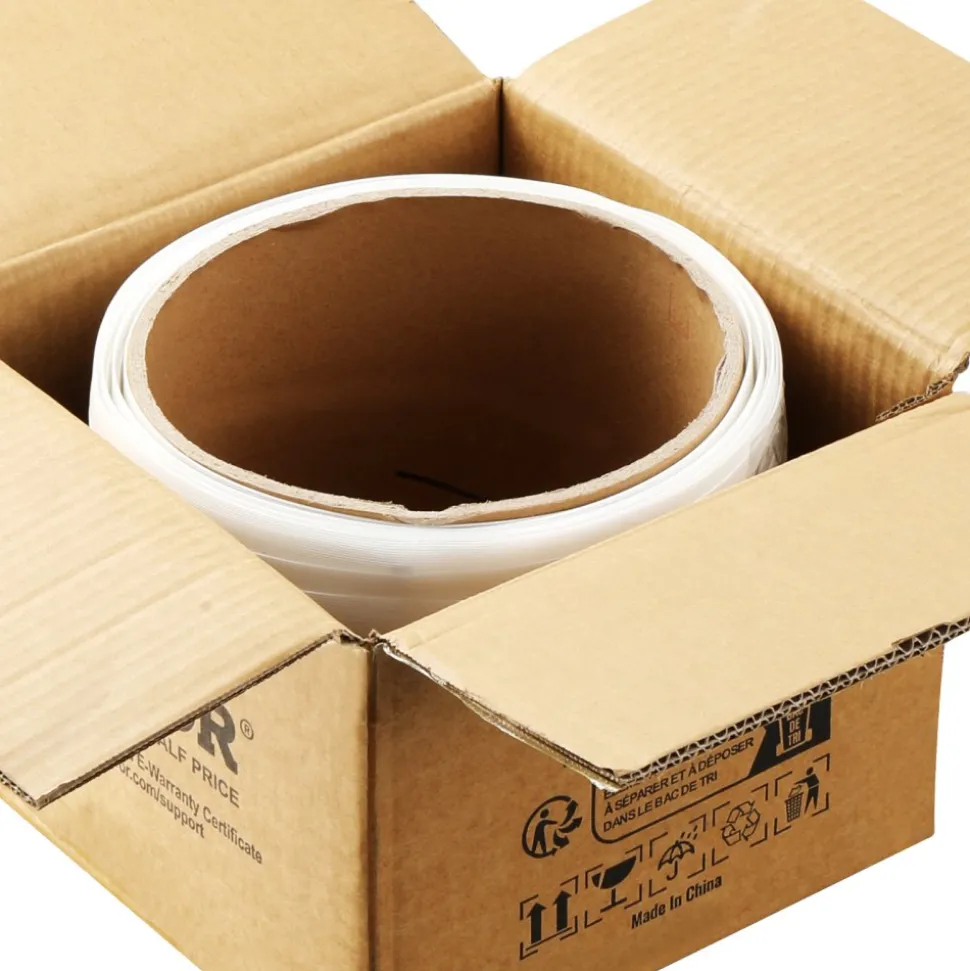 VEVOR Packaging Woven Cord Strapping Roll, 330' Length x 3/4" Width x 0.03" Thickness, 1763 lbs Break Strength, Heavy Duty Banding Pallet Strap Coil, Portable Strong Banding Packing Straps, White