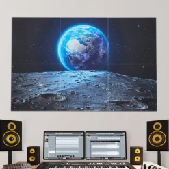 VEVOR 6 Pack Art Acoustic Panels, 70.87 x 47.24 x 0.4 inch Soundproof Wall Tiles, Self Adhesive Decorative Sound Dampening Absorbing Boards for Home, Office, Studio, Gaming Room,Theater, Earth