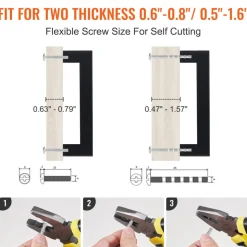 VEVOR 10 Pack Cabinet Pulls, 3in / 76mm Center to Center Slim Square Kitchen Cabinet Drawer, Stainless Steel Modern Kitchen Cupboard Door Handles for Kitchen Bathroom Bar Hardware Matte Black