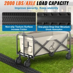 VEVOR 2-Pack Cable Protection Ramps, Supports Up to 2,000 lbs Per Axle, Durable Cord Safety Covers for Indoor & Outdoor Use, Ideal for Home, Office, Warehouse, and School Environments