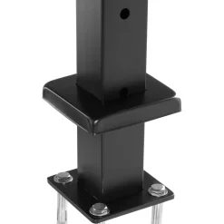 VEVOR 4-Pack Cable Railing Post, 36x2x2 In Horizontal-Hole Deck Railing Post with Pre-Drilled Holes, Stainless Steel Cable Rail Post with Horizontal and Curved Bracket, Black, 4JZLGZXHS914MY65M001V0