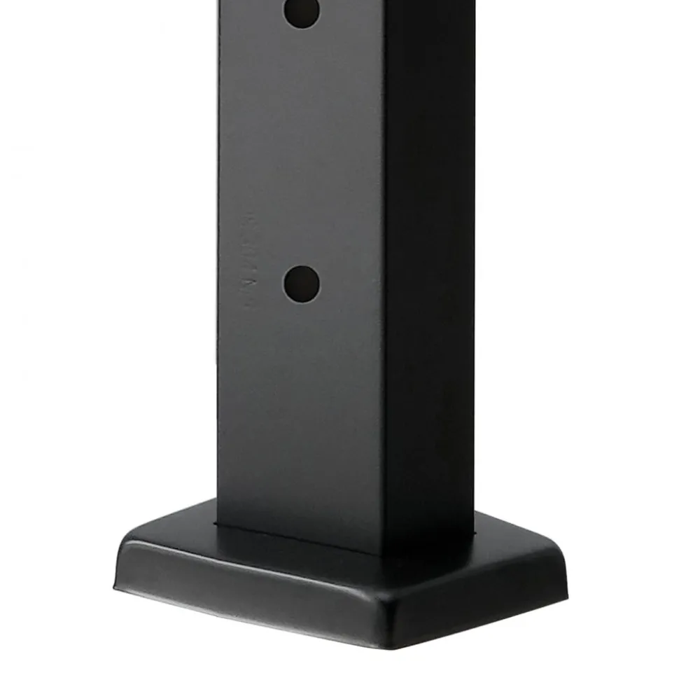 VEVOR 4-Pack Cable Railing Post, 42x1x2 In Horizontal-Hole Deck Railing Post with Pre-Drilled Holes, Stainless Steel Cable Rail Post with Horizontal and Curved Bracket, Black, 4JZLGZXHS106REP67001V0