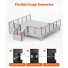VEVOR 4-Pack Cable Railing Post, 36x1x2 In Horizontal-Hole Deck Railing Post with Pre-Drilled Holes, Stainless Steel Cable Rail Post with Horizontal and Curved Bracket, Black, 4JZLGZXHS914UUOI6001V0