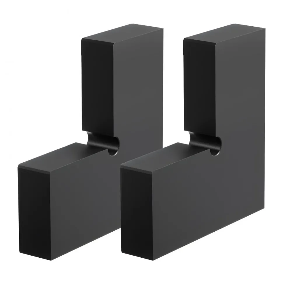 VEVOR 2 Pack Corner Connectors for Handrail, Extension Stair Railing Accessories, POM Hand Rail Connector Fittings for Rectangular Cable Railing, Deck Cable Rail System Outdoor, Matte Black, HT-05