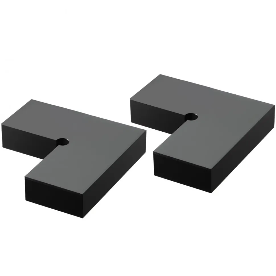VEVOR 2 Pack Corner Connectors for Handrail, Extension Stair Railing Accessories, POM Hand Rail Connector Fittings for Rectangular Cable Railing, Deck Cable Rail System Outdoor, Matte Black, HT-05
