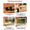 VEVOR 125 Pack Deck Balusters, 26 in Aluminum Railing Spindles, 3/4 in Diameter Hollow Round Metal Decking Stair Balusters with Connectors, Screws, for Deck, Porch & Staircase Railing Fence, Black