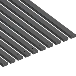 VEVOR 61 Pack Deck Balusters, 29.5 in Galvanized Steel Railing Spindles, Hollow Rectangle Metal Decking Stair Balusters with Pre-Drilled Hole, End Caps, Screws, for Deck, Porch & Stair Railing, Black