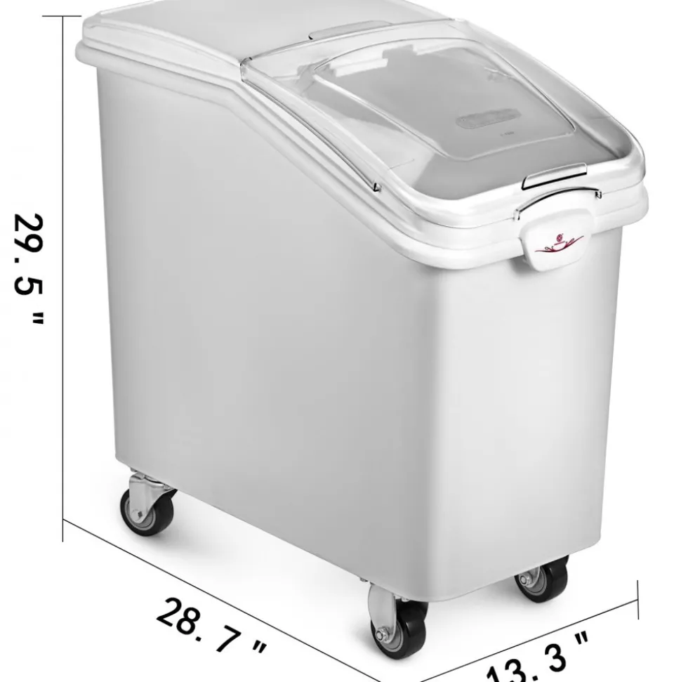 VEVOR 3 Pack Dry Ingredient 21 Gallon Storage Bin Caster Commercial Restaurant Kitchen