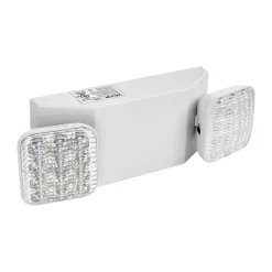 VEVOR 4 Pack Emergency Lights for Business, with Battery Backup, Commercial LED Emergency Exit Lighting Fixtures, AC 120/277V, with Two Square Head Adjustable, 90-Minute Backup, for Business, White