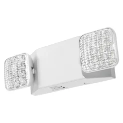 VEVOR 4 Pack Emergency Lights for Business, with Battery Backup, Commercial LED Emergency Exit Lighting Fixtures, AC 120/277V, with Two Square Head Adjustable, 90-Minute Backup, for Business, White