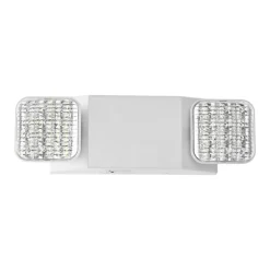 VEVOR 4 Pack Emergency Lights for Business, with Battery Backup, Commercial LED Emergency Exit Lighting Fixtures, AC 120/277V, with Two Square Head Adjustable, 90-Minute Backup, for Business, White