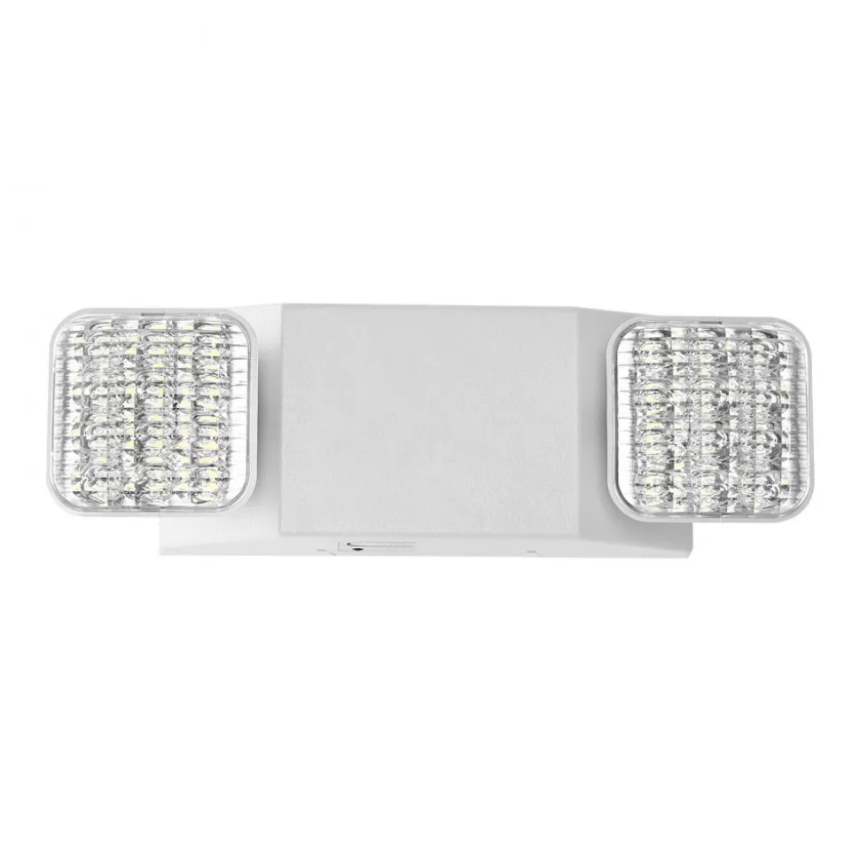 VEVOR 4 Pack Emergency Lights for Business, with Battery Backup, Commercial LED Emergency Exit Lighting Fixtures, AC 120/277V, with Two Square Head Adjustable, 90-Minute Backup, for Business, White
