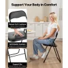 VEVOR 6 Pack Folding Chairs, Foldable Leather Chairs with Heavy Duty Metal Frame & Padded Cushion, Portable Folding Card Table Chairs, Stackable Seats for Home, Yard, Garden, Parties, Events, Black