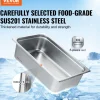 VEVOR 6 Pack Hotel Pans, Full Size Anti-Jam Steam Pan, 0.8mm Thick Stainless Steel Restaurant Steam Table Pan, 6-Inch Deep Commercial Table Pan, Catering Storage Food Pan, for Industrial & Scientific