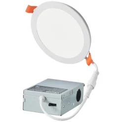 VEVOR 12 Pack 6 Inch LED Recessed Ceiling Light, 5CCT, Canless Wafer Downlight with Junction Box, 2700K/3000K/3500K/4000K/5000K Selectable, 1100 LM High Brightness 12W 120V, for Indoor Home Lighting