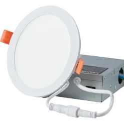 VEVOR 12 Pack 6 Inch LED Recessed Ceiling Light, 5CCT, Canless Wafer Downlight with Junction Box, 2700K/3000K/3500K/4000K/5000K Selectable, 1100 LM High Brightness 12W 120V, for Indoor Home Lighting