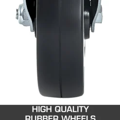 VEVOR 4 Pack 5Inch Scaffolding Rubber Swivel Caster Wheels with Dual Locking Heavy Duty Casters 1.26 Inch Square Stem 440LBS Capacity per Wheel
