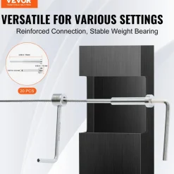 VEVOR 20 Pack Invisible Cable Railing kit, T316 Stainless Steel 1/8