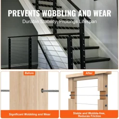VEVOR 30 Pack Invisible Cable Railing kit, T316 Stainless Steel 1/8