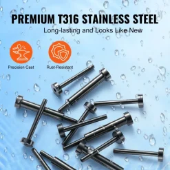 VEVOR 30 Pack Invisible Cable Railing kit, T316 Stainless Steel 1/8