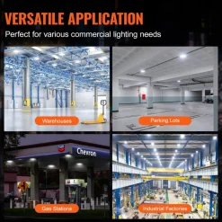 VEVOR 4 Pack LED Canopy Lights, 150W, 16500LM 5000K Daylight Commercial Industrial Outdoor Canopy Lights, 12.4