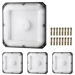 VEVOR 4 Pack LED Canopy Lights, 80W, 8800LM 5000K Daylight Commercial Industrial Outdoor Canopy Lights, 10.08