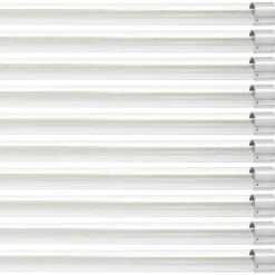 VEVOR 10 Pack LED Shop Light, 4 FT, 40W Linkable Shop Light Fixture, 6500 LM Ceiling Lights 59 in Power Cords with ON/OFF Switch 48 in Connector Cables, for Garage Warehouse Home Workkshop and Office