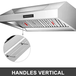 VEVOR Pack of 6 Hood Filters 19.5W x 24.5H Inch, 430 Stainless Steel 4 Grooves Commercial Hood Filters, Range Hood Filter for Grease Rated Commercial Kitchen Exhaust Hoods