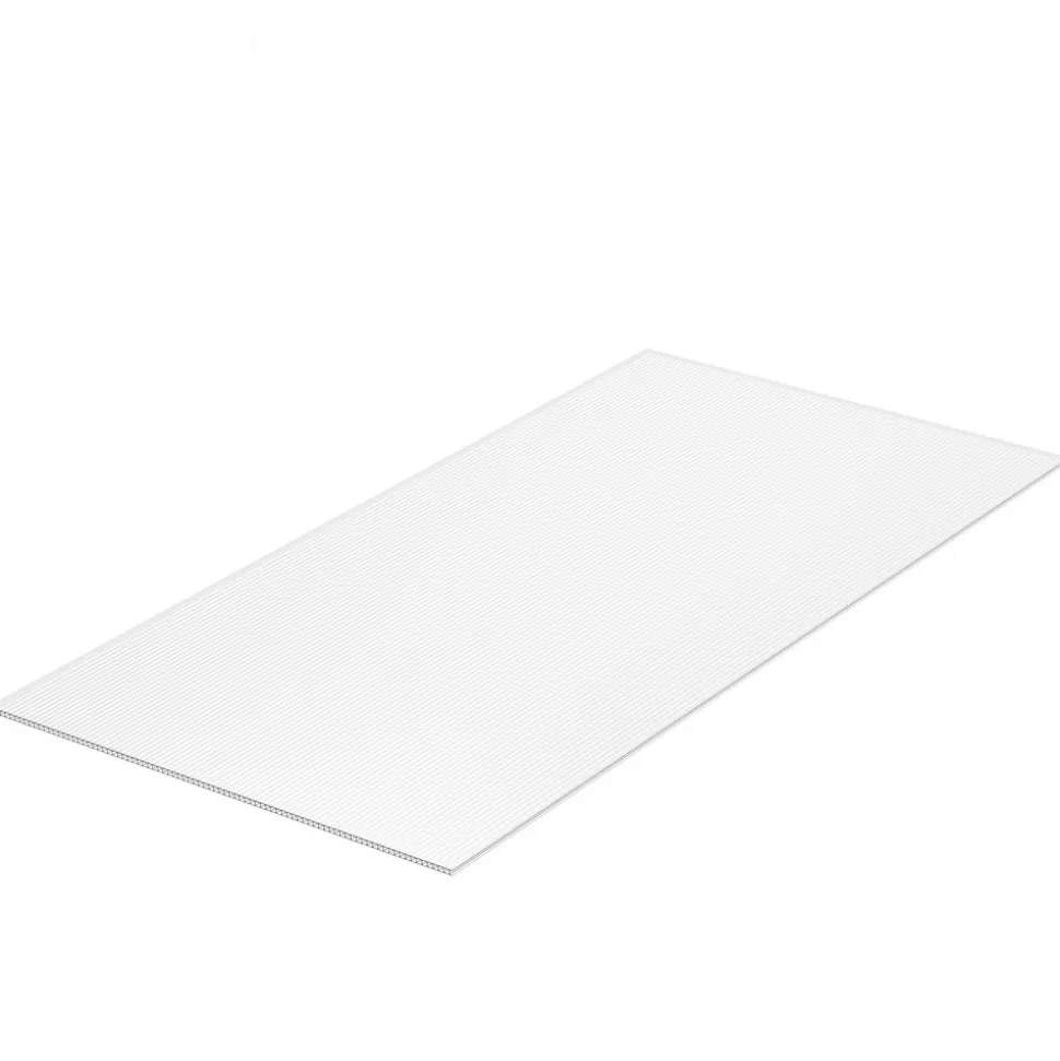VEVOR 12 Pack Polycarbonate Greenhouse Panels, 2' X 4' X 0.24'' Roof Panels Sheets, Waterproof UV Protected Corrugated Plastic Roofing, Impact Resistance Clear Roofing Sheets for Greenhouse/Garden