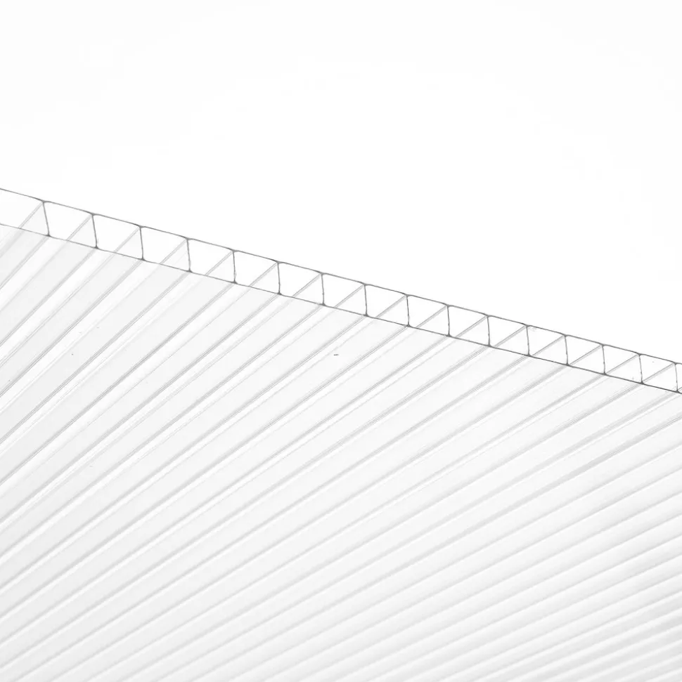 VEVOR 12 Pack Polycarbonate Greenhouse Panels, 2' X 4' X 0.24'' Roof Panels Sheets, Waterproof UV Protected Corrugated Plastic Roofing, Impact Resistance Clear Roofing Sheets for Greenhouse/Garden