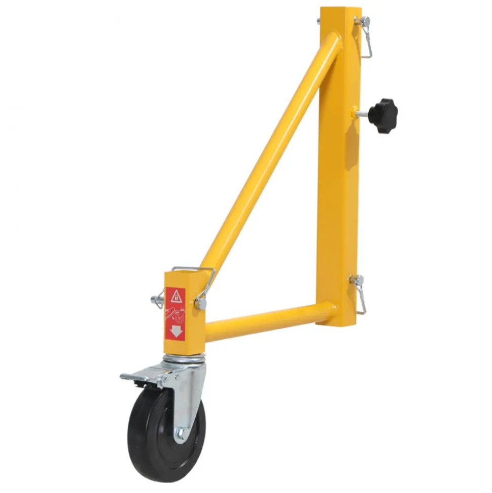VEVOR 4-Pack Scaffold Outriggers, 1000 lbs Total Load Capacity Baker-Style Scaffolding Accessory with Swivel Casters, Carbon Steel Scaffold Wheel System with Rust Proof Galvanized Surface, Yellow
