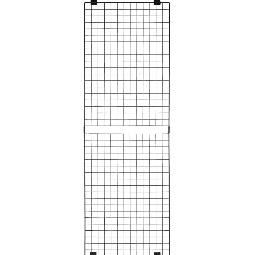 VEVOR 3 Packs Grid Wall Panels, 2 x 6 ft Wire Grid Panels Display Rack, Wall-Mounted Art Display Shelf, Black Carbon Steel Wall Hanging Gridwall for Craft Show, Decoration, Storage, Notice Board