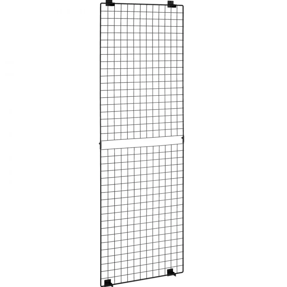 VEVOR 3 Packs Grid Wall Panels, 2 x 6 ft Wire Grid Panels Display Rack, Wall-Mounted Art Display Shelf, Black Carbon Steel Wall Hanging Gridwall for Craft Show, Decoration, Storage, Notice Board