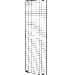 VEVOR 3 Packs Grid Wall Panels, 2 x 6 ft Wire Grid Panels Display Rack, Wall-Mounted Art Display Shelf, Black Carbon Steel Wall Hanging Gridwall for Craft Show, Decoration, Storage, Notice Board