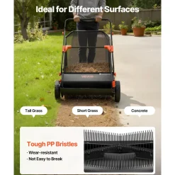 VEVOR 3 Packs Lawn Sweeper Brush Replacement, Compatible with VEVOR 30 in Lawn & Leaf Collector Sweepers, Yard Sweeper Brush Paddle with Durable V-Shaped Bristles for Easy Grass Leaf Cleanup