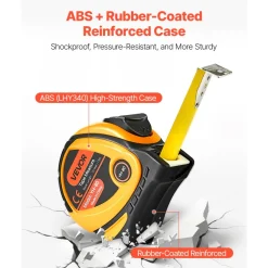 VEVOR 2 Packs Tape Measure 25 ft Length, Measuring Tape with Retractable, Imperial and Metric ft/m Dual-Scale & ABS Case & Easy Read Steel Measurement Tool,for Outdoor,Decoration