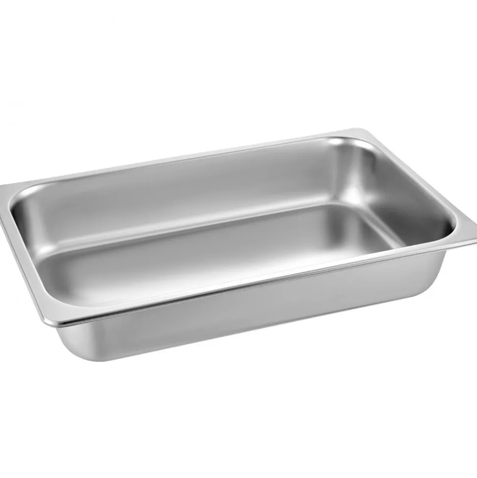 VEVOR 6 Pack Steam Table Pans 20.9 x 12.8 x 5.9 Inch Deep Steam Table Pan Full Size 20.5L Deep Food Container Stainless Steel Oven Tray Hotel Pans Anti-Jam Steam Table Food Pan