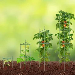VEVOR 6 Packs Tomato Cages for Garden, 48 inch Tomato Trellis Plant Stakes Support, Stackable Tall Plant Support Cage, for Raised Garden Bed, Vegetables Flowers and Climbing Plants