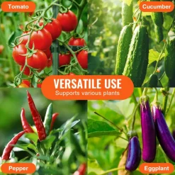 VEVOR 6 Packs Tomato Cages for Garden, 48 inch Tomato Trellis Plant Stakes Support, Stackable Tall Plant Support Cage, for Raised Garden Bed, Vegetables Flowers and Climbing Plants