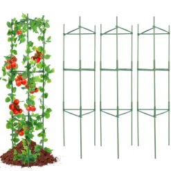 VEVOR 6 Packs Tomato Cages for Garden, 48 inch Tomato Trellis Plant Stakes Support, Stackable Tall Plant Support Cage, for Raised Garden Bed, Vegetables Flowers and Climbing Plants