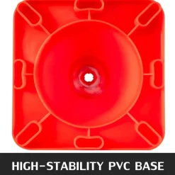 VEVOR 12Pack 18" Traffic Cones, Safety Road Parking Cones PVC Base, Orange Traffic Cone with Reflective Collars, Hazard Construction Cones for Home Traffic Parking
