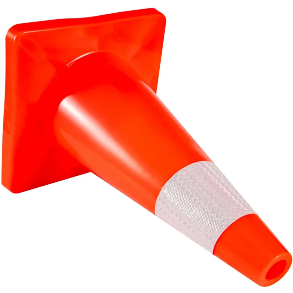 VEVOR 12Pack 18" Traffic Cones, Safety Road Parking Cones PVC Base, Orange Traffic Cone with Reflective Collars, Hazard Construction Cones for Home Traffic Parking