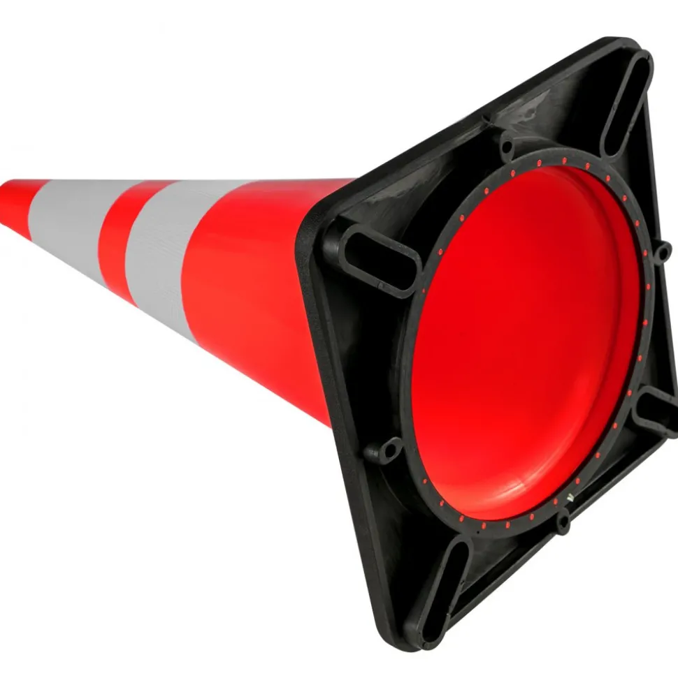VEVOR 6Pack 36" Traffic Cones, Safety Road Parking Cone with Black Weighted Base, PVC Orange Traffic Safety Cones, Hazard Cones Reflective Collars for Construction Traffic Parking