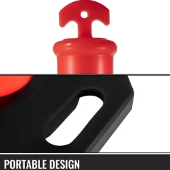 VEVOR 3Pack Traffic Delineator Posts 44 Inch Height, Orange Delineator Cones with Rubber Base 16 inch, PE Delineator Post Kit 10 inch Reflective Band for Construction Sites, Facility Management etc.