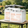 VEVOR 2 Pack 12V 35Ah Deep Cycle Battery, Sealed AGM Technology, Rechargeable Lead Acid AGM Battery, Backup Replacement for Scooters, Mobility Wheelchair, Solar System Off-Grid Home Energy Storage