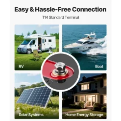 VEVOR 2 Pack 12V 280Ah LiFePO4 Battery, Up to 15000 Cycles, Deep Cycle Lithium Iron Phosphate Battery with Built-in BMS, Low Temp Protection, 10 Years Lifetime, for Solar Off-Grid Home Energy Storage
